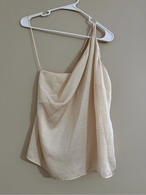 a new day One-Shoulder Draped Satin Top